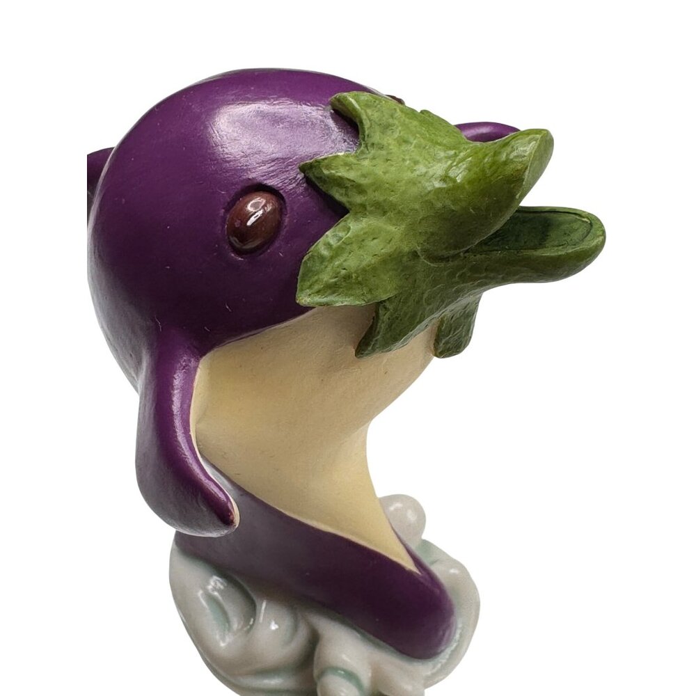 Enesco Home Grown 2007 Eggplant Purple Porpoise #4008129 Resin Retired Rare Gift - Picture 7 of 13